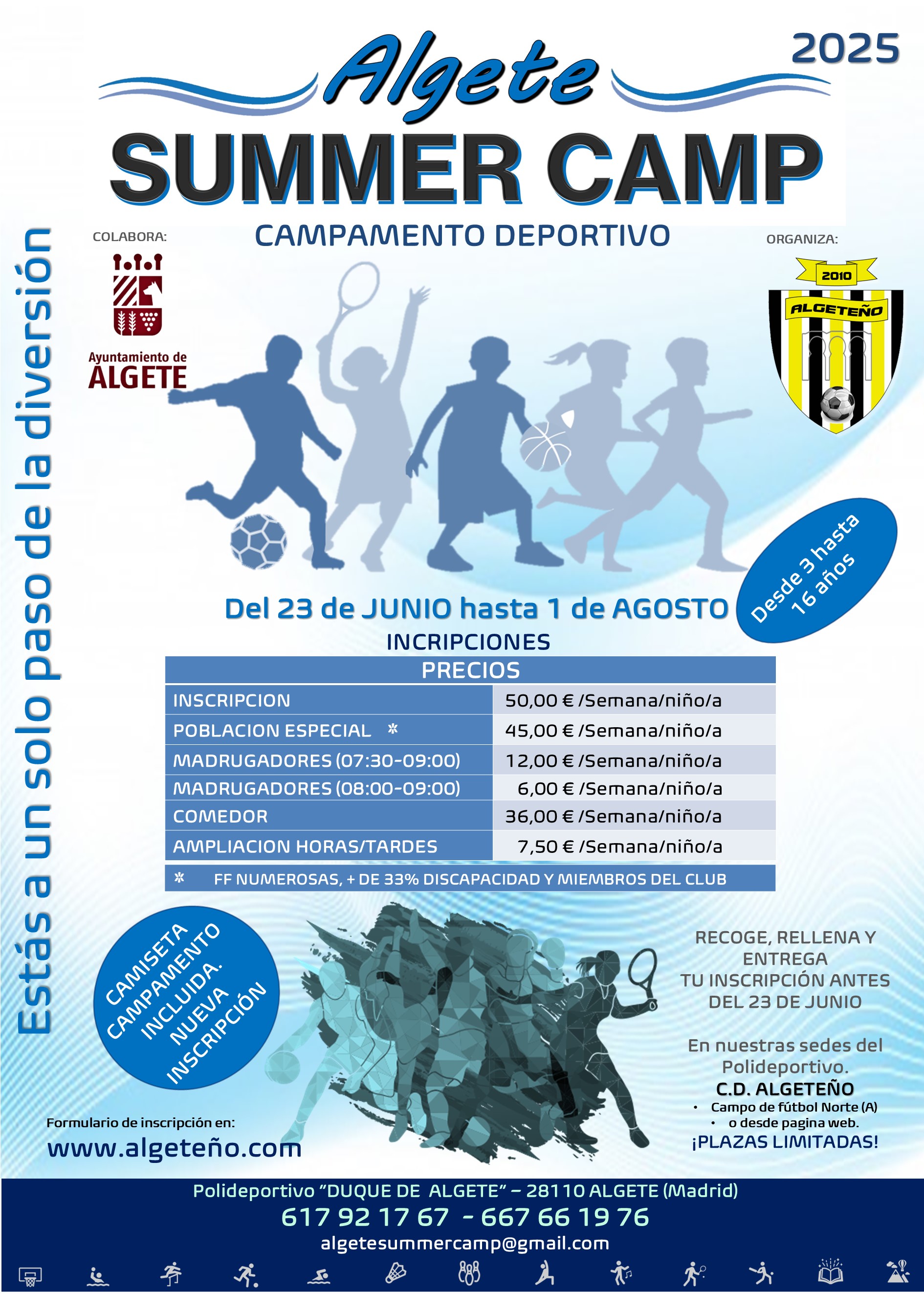 Imagen Cartel Algete Summer CAMP 2025